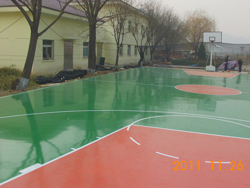 塑胶pu篮球场施工